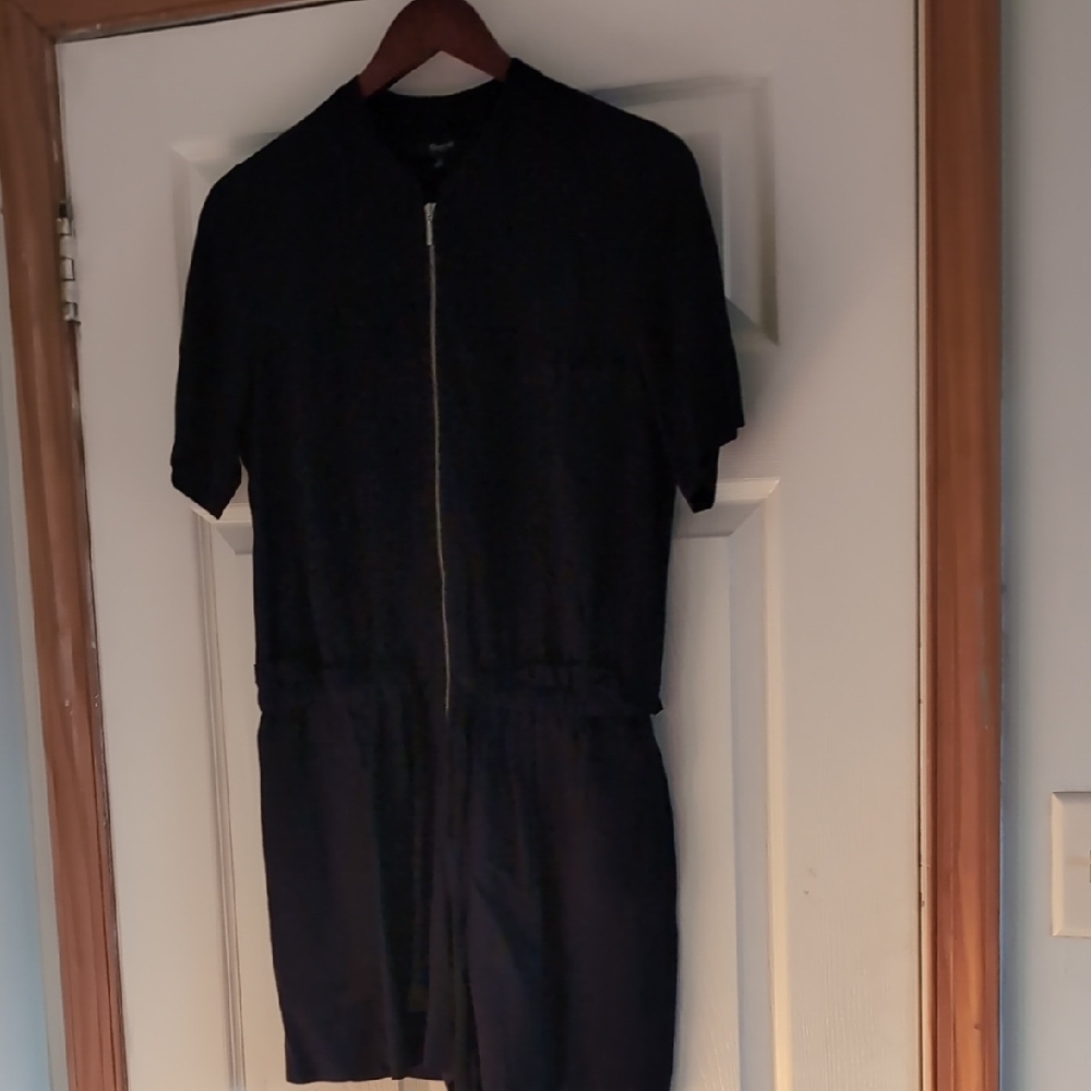 Madewell Blue zip up Romper S